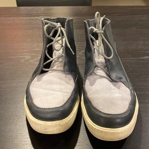 Nike Air Jordan V.2 Grown High Top Sneakers; blue leather; size 13.5